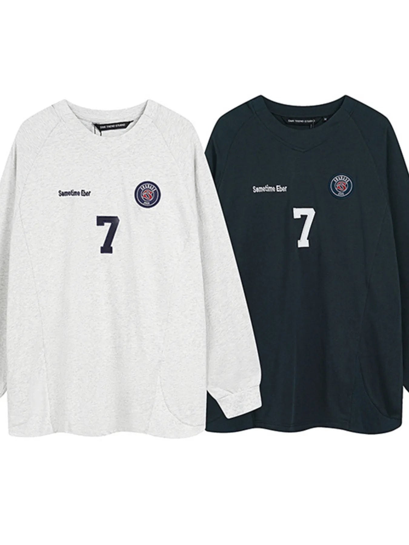 Men's Number 7 Round Neck Long Sleeve Sweatshirt - Velora Luxury Fashion