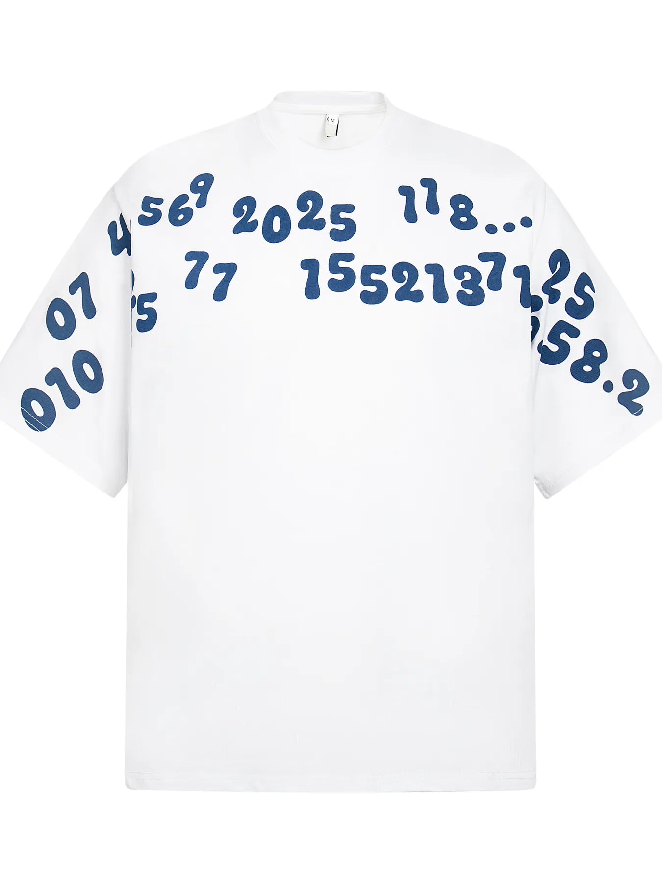 Men's Number Print Short Sleeve Oversized T-Shirt - Velora Luxury Fashion