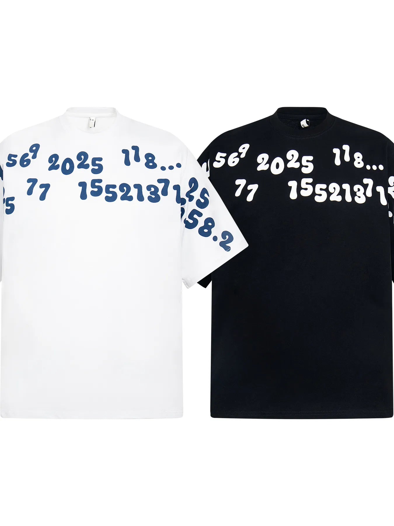 Men's Number Print Short Sleeve Oversized T-Shirt - Velora Luxury Fashion