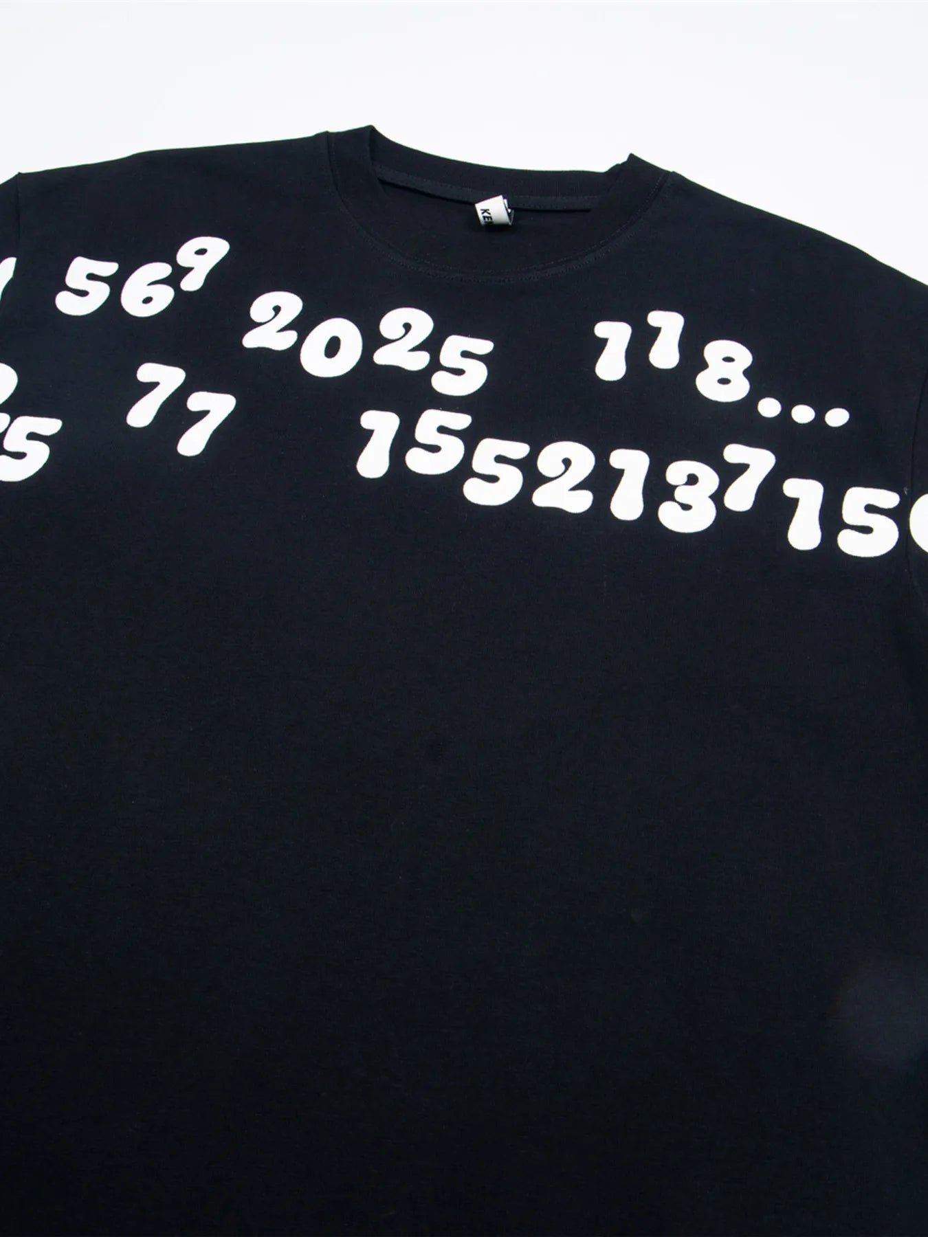 Men's Number Print Short Sleeve Oversized T-Shirt - Velora Luxury Fashion