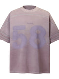 Men's Oversized Number 58 Graphic T-Shirt - Velora Luxury Fashion