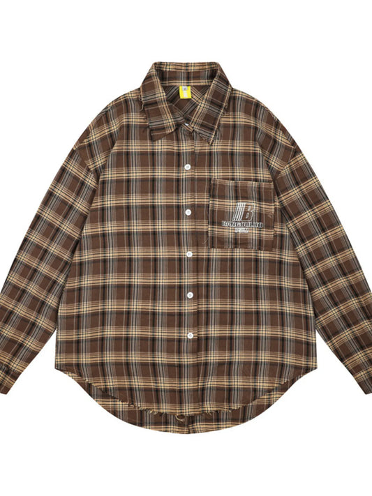 Men's Plaid Button-Down Shirt - Velora Luxury Fashion