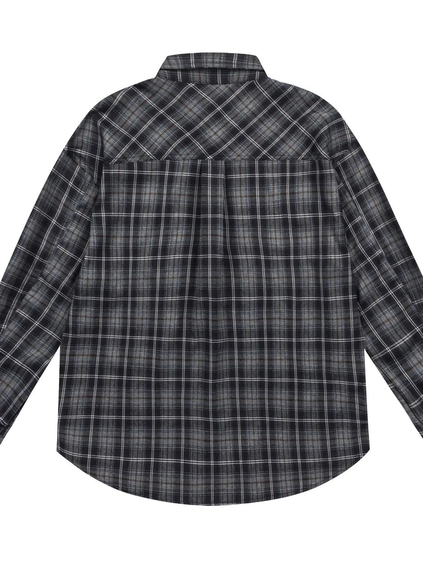 Men's Plaid Button Up Long Sleeve Shirt - Velora Luxury Fashion