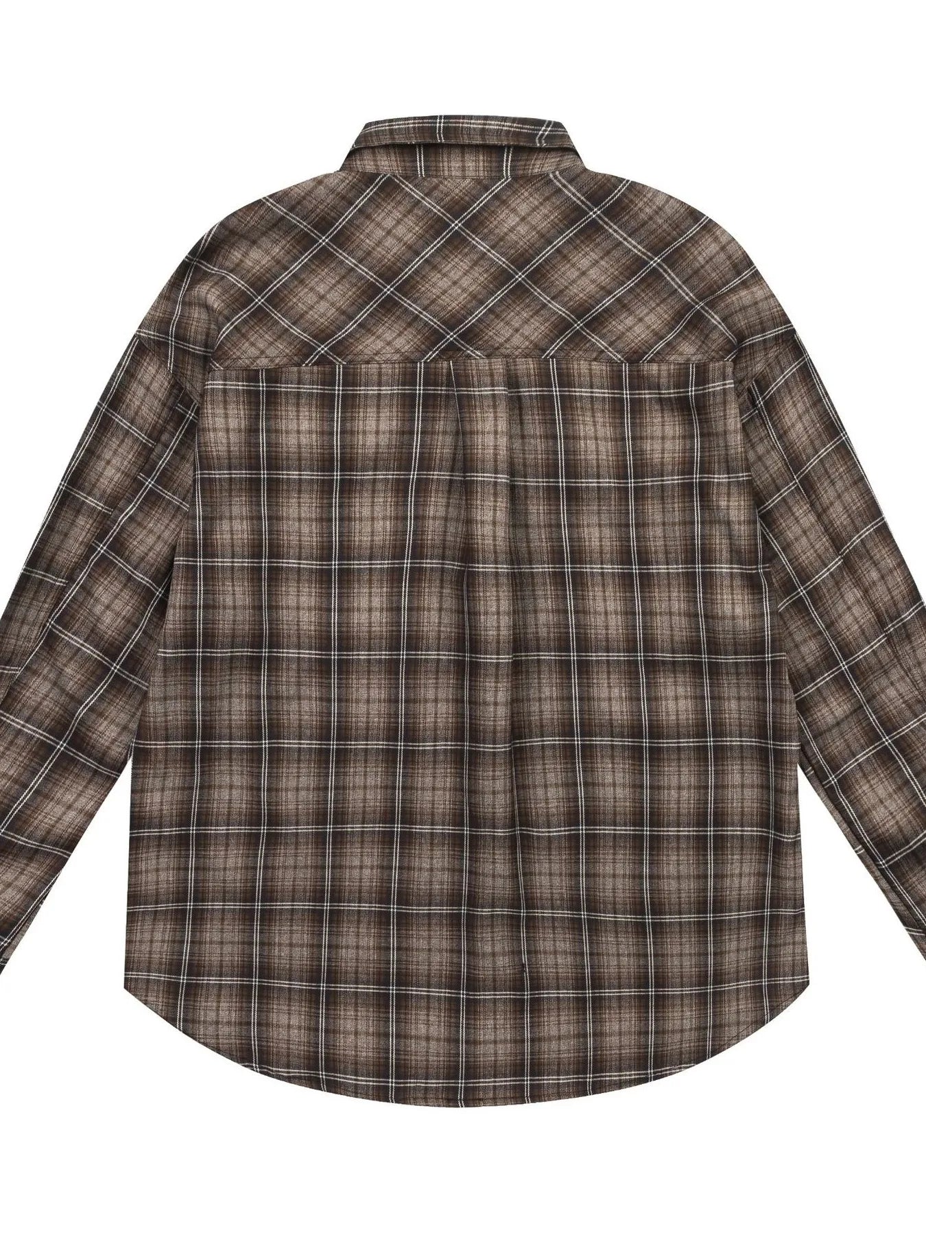 Men's Plaid Button Up Long Sleeve Shirt - Velora Luxury Fashion