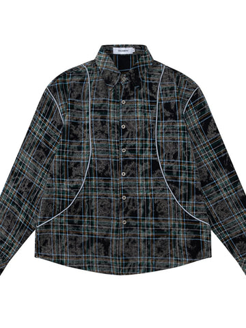 Men's Plaid Button-Up Shirt - Velora Luxury Fashion