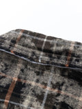 Men's Plaid Flannel Shirt with Raw Edge Details - Velora Luxury Fashion