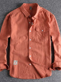 Men's Plus Size Button Down Long Sleeve Shirt - Velora Luxury Fashion