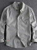 Men's Plus Size Button Down Long Sleeve Shirt - Velora Luxury Fashion