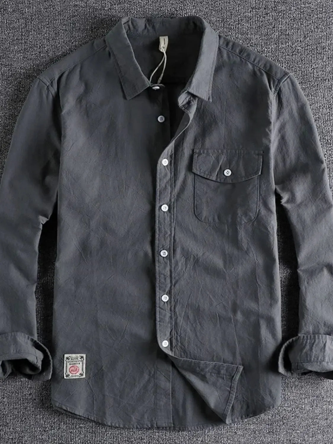 Men's Plus Size Button Down Long Sleeve Shirt - Velora Luxury Fashion