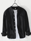 Men's Plus Size Button Up Long Sleeve Shirt - Velora Luxury Fashion