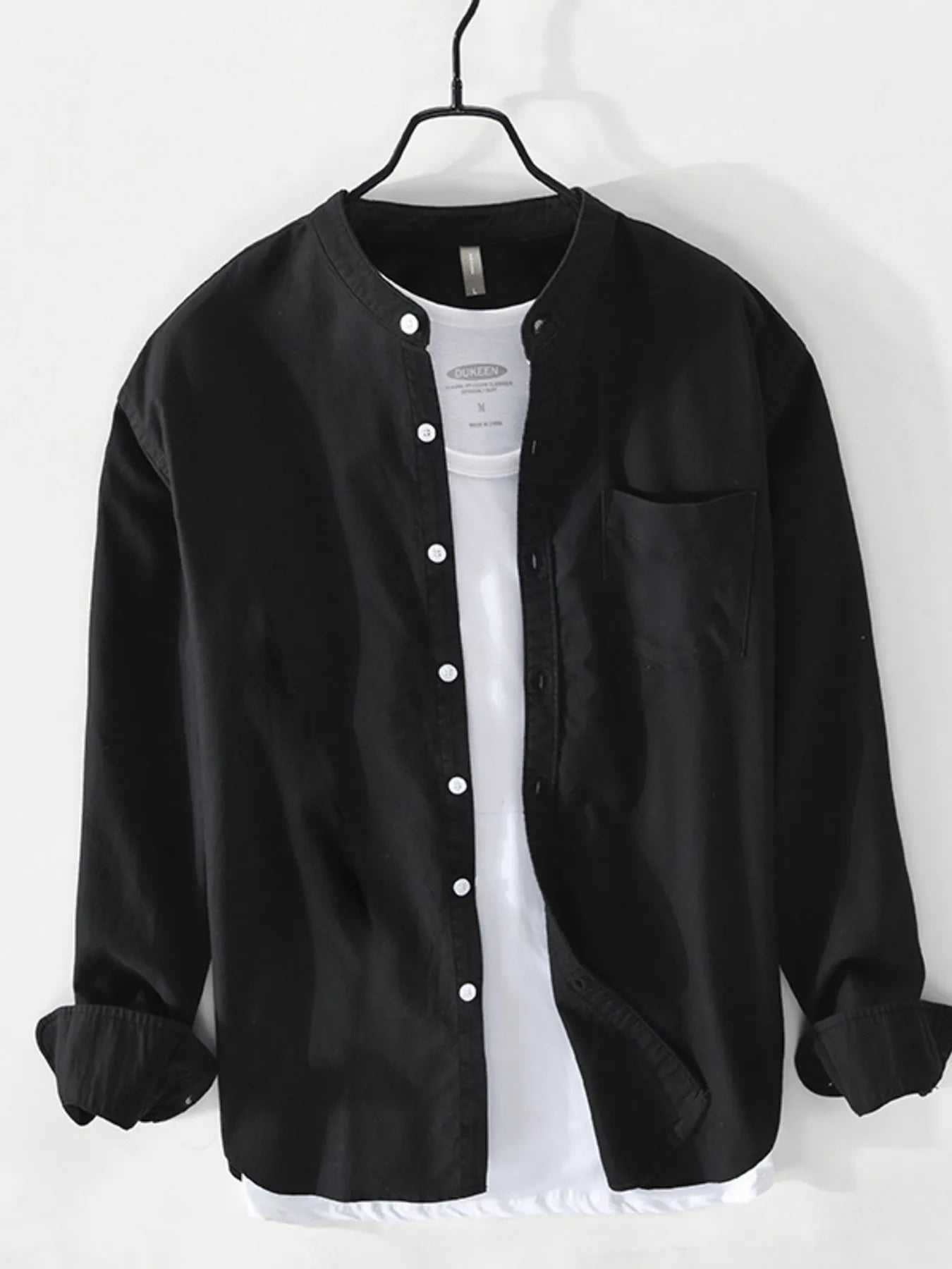 Men's Plus Size Button Up Long Sleeve Shirt - Velora Luxury Fashion