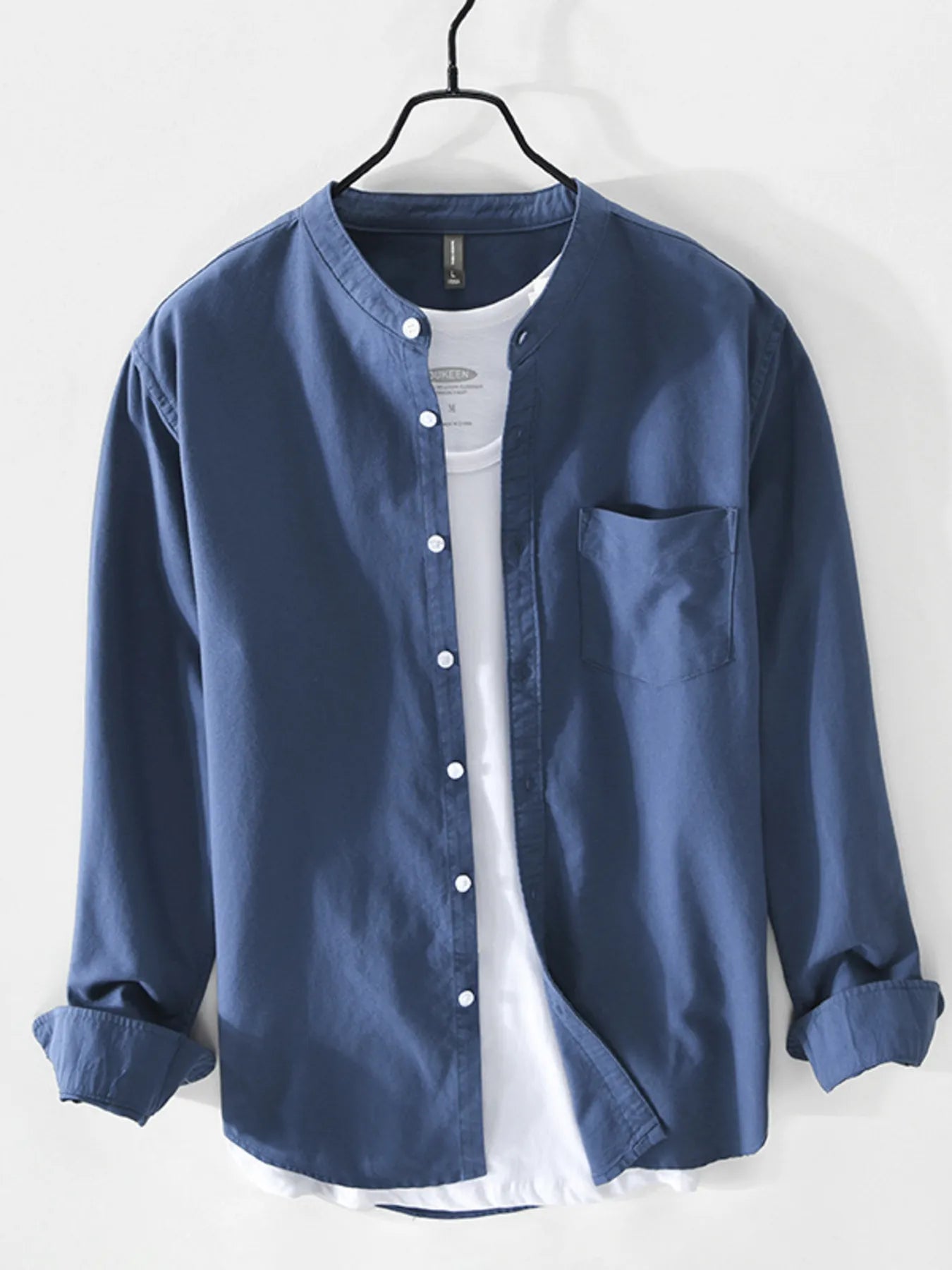 Men's Plus Size Button Up Long Sleeve Shirt - Velora Luxury Fashion