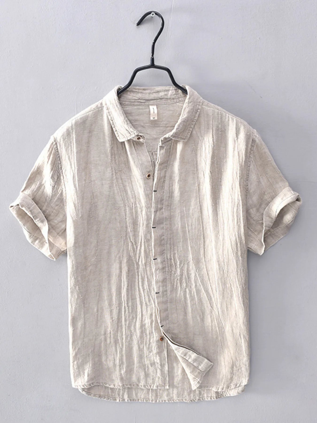 Men's Plus Size Button Up Short Sleeve Shirt - Velora Luxury Fashion