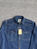 Men's Plus Size Button Up Washed Denim Shirt - Velora Luxury Fashion