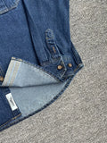 Men's Plus Size Button Up Washed Denim Shirt - Velora Luxury Fashion