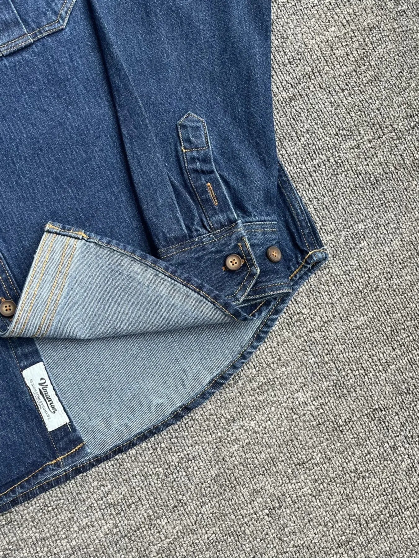 Men's Plus Size Button Up Washed Denim Shirt - Velora Luxury Fashion