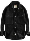 Men's Plus Size Corduroy Button Up Long Sleeve Jacket - Velora Luxury Fashion