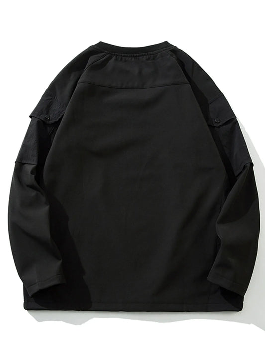 Men's Plus Size Crew Neck Long Sleeve Sweatshirt - Velora Luxury Fashion