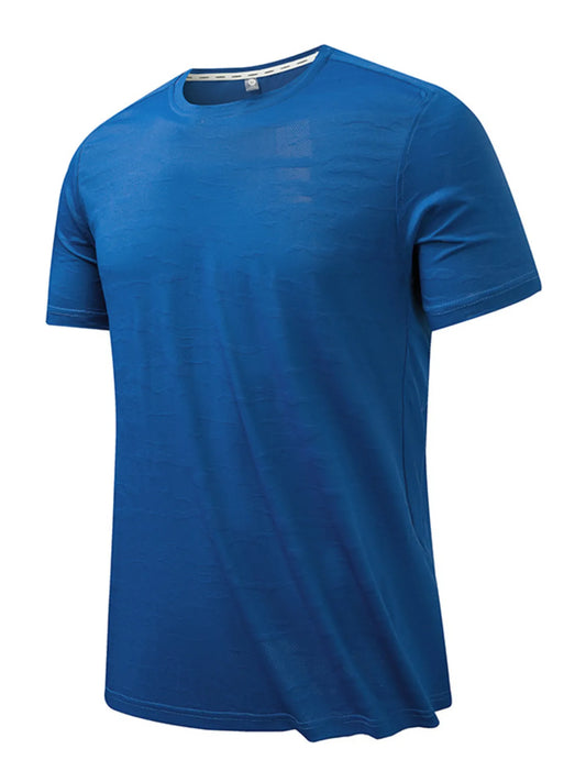 Men's Plus Size Round Neck Short Sleeve Active T-Shirt - Velora Luxury Fashion