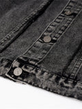 Men's Raw Hem Button Up Sleeveless Denim Jacket - Velora Luxury Fashion