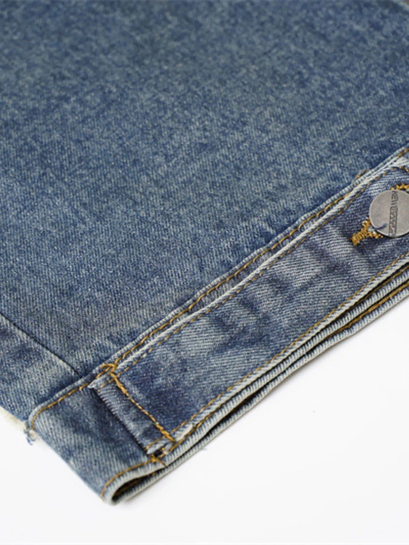 Men's Raw Hem Button Up Sleeveless Denim Jacket - Velora Luxury Fashion