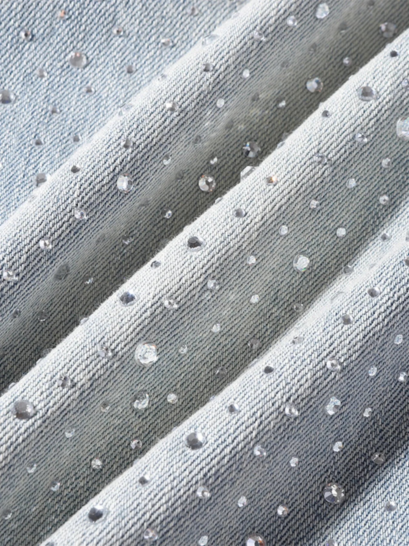 Men's Rhinestone Embellished Wash Relaxed Fit Jeans - Velora Luxury Fashion