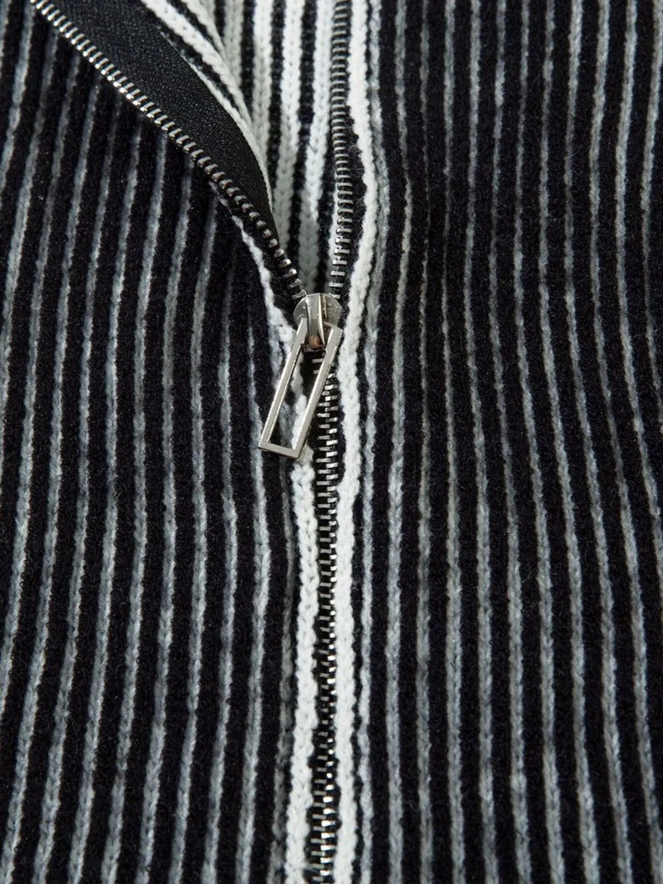 Men's Ribbed Zip-Up Cardigan - Velora Luxury Fashion