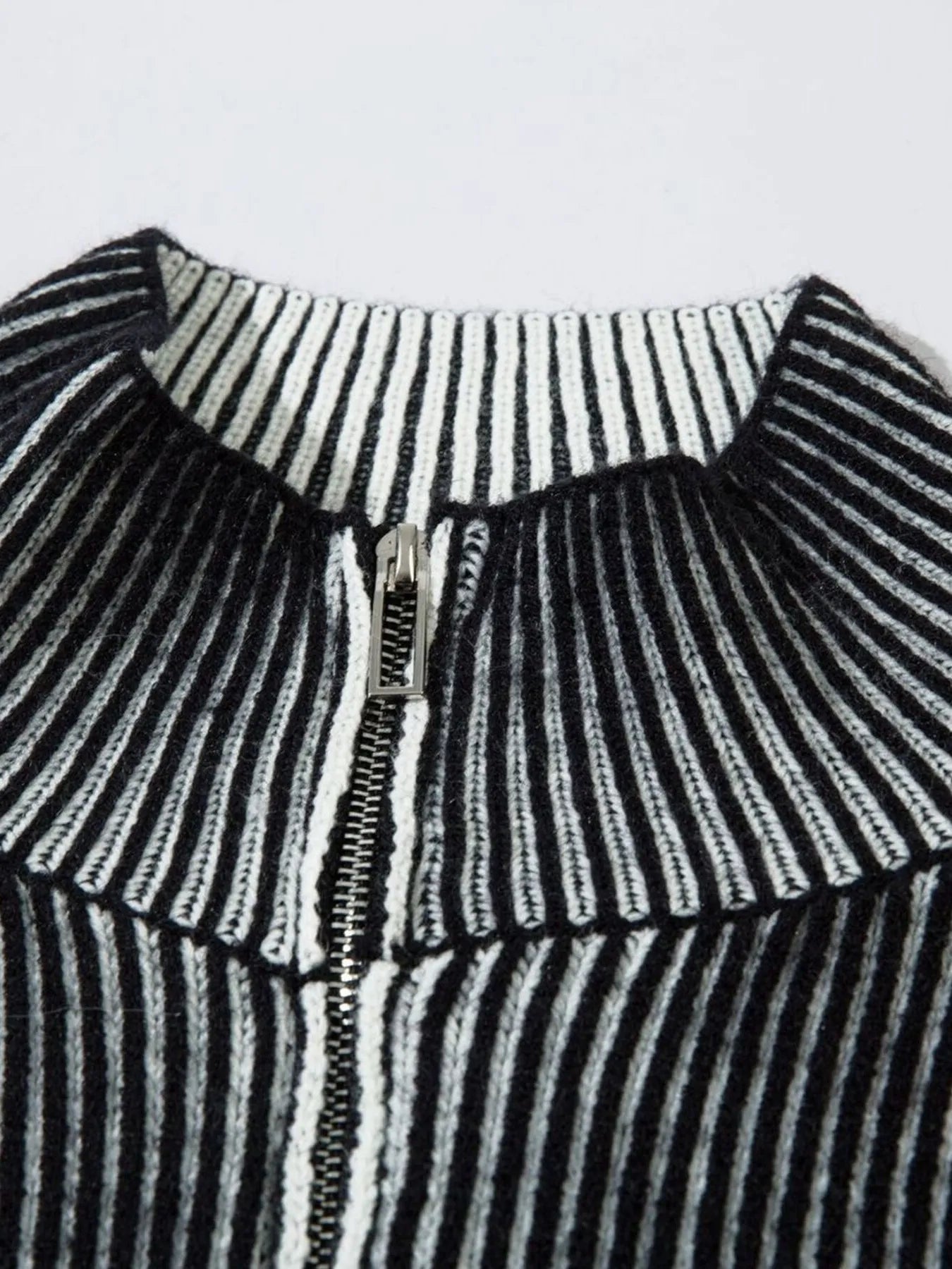 Men's Ribbed Zip-Up Cardigan - Velora Luxury Fashion