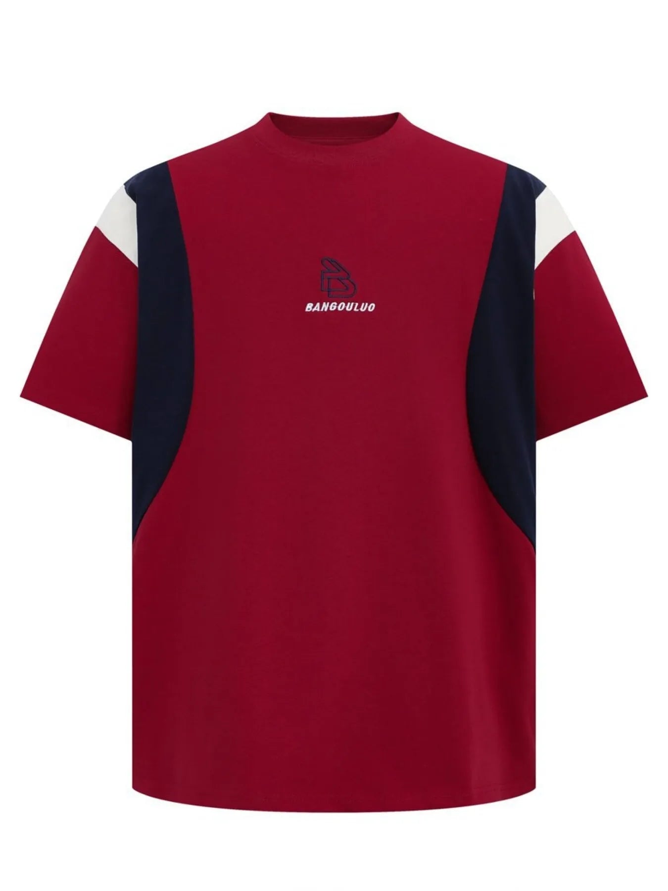 Men's Round Neck Color Block T-Shirt - Velora Luxury Fashion