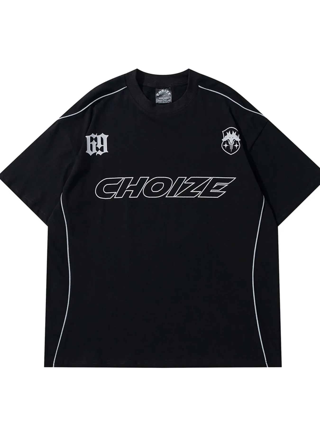 Men's Round Neck Letter Graphic Contrast T-Shirt - Velora Luxury Fashion