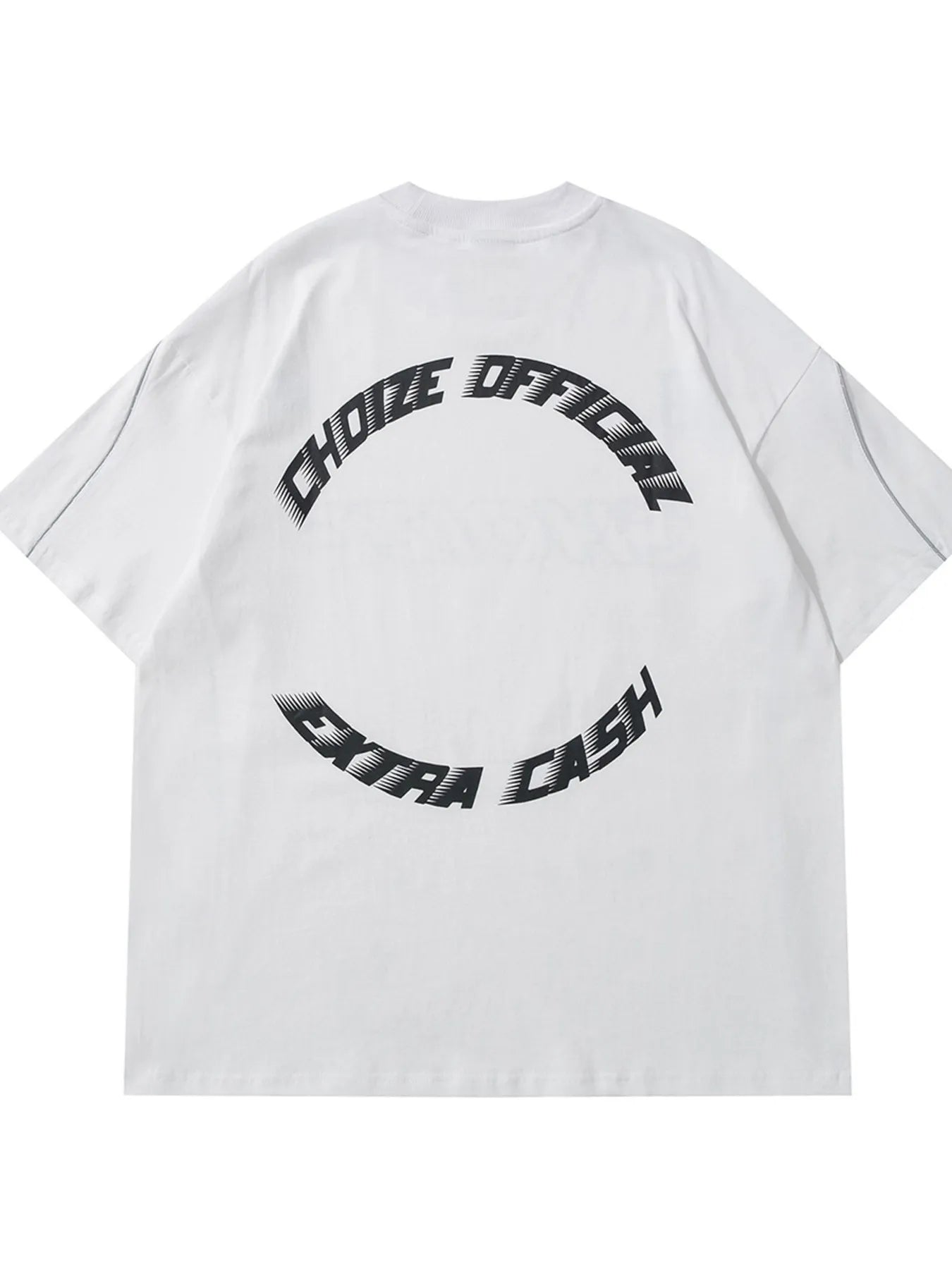 Men's Round Neck Letter Graphic Contrast T-Shirt - Velora Luxury Fashion