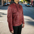 Men's Sheep Leather Jacket with Removable Hoodie - Velora Luxury Fashion