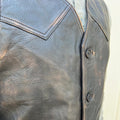 Men's Sheep Leather Ruboff Vest. Classic Button Closure & Front Pockets - Velora Luxury Fashion