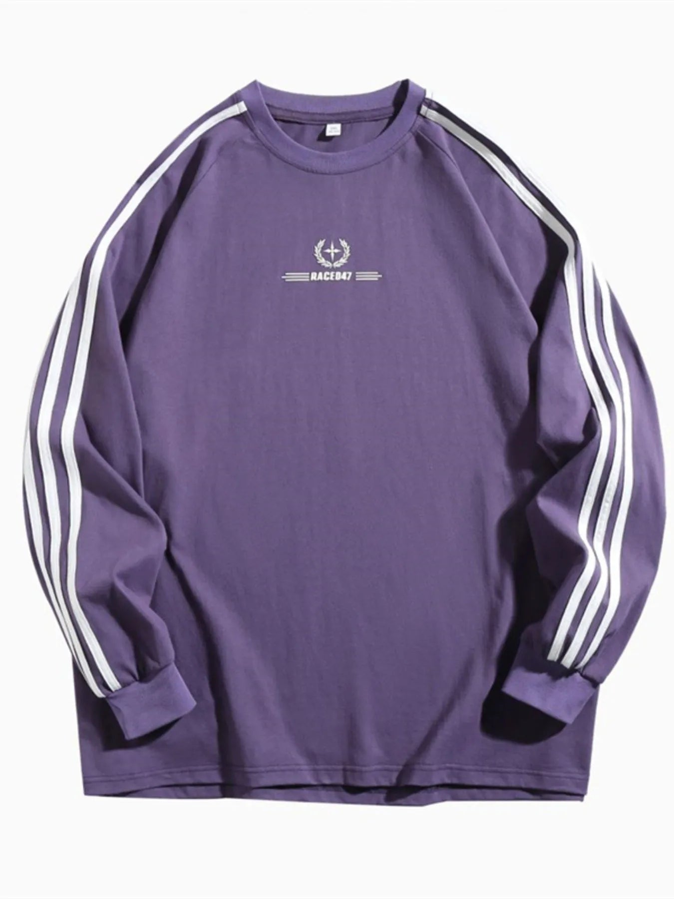 Men's Side Striped Long Sleeve Sweatshirt - Velora Luxury Fashion