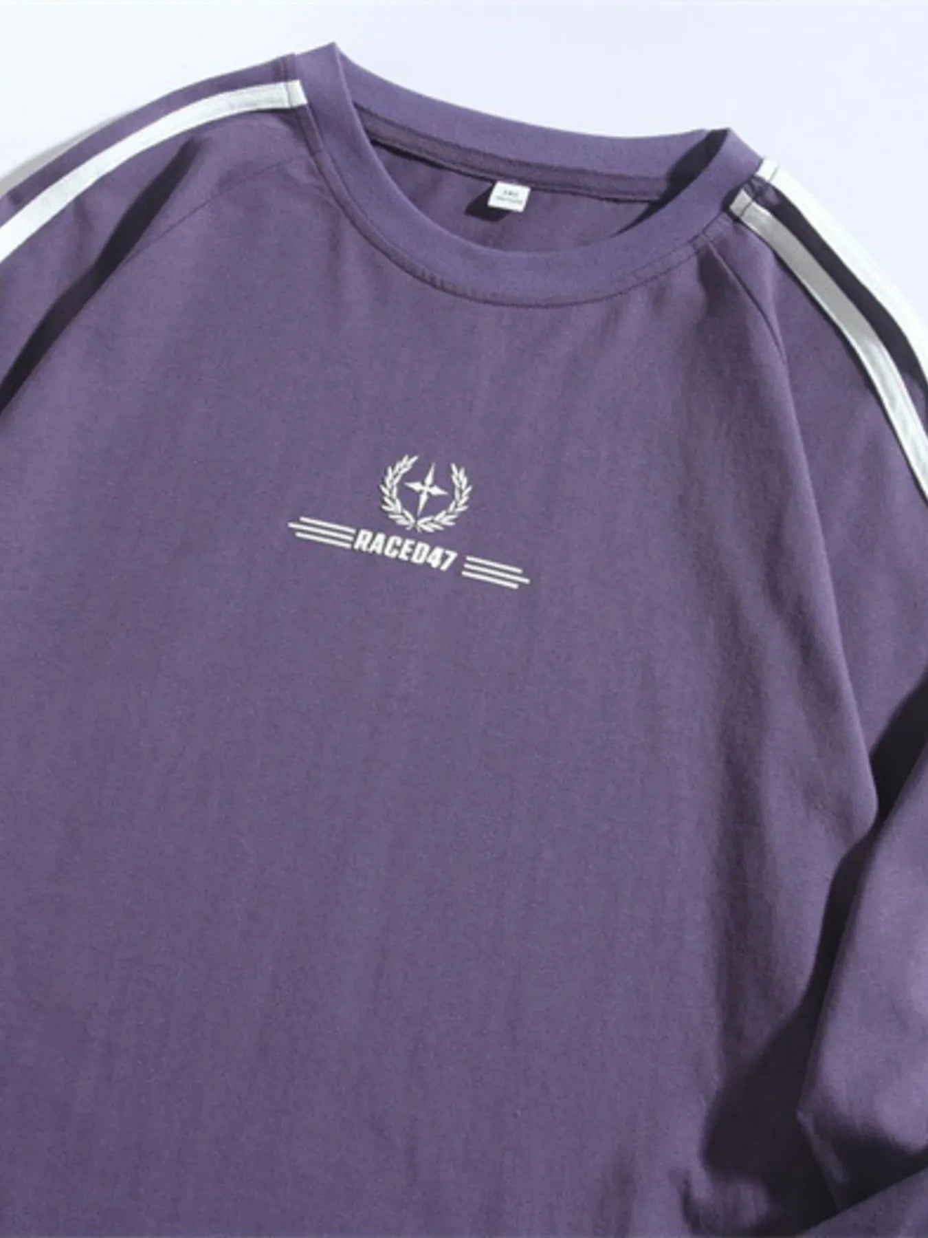 Men's Side Striped Long Sleeve Sweatshirt - Velora Luxury Fashion