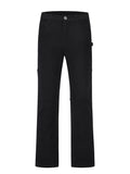 Men's Slim Straight Jeans with Snap Detail - Velora Luxury Fashion