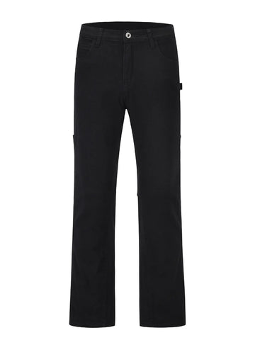 Men's Slim Straight Jeans with Snap Detail - Velora Luxury Fashion