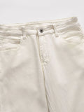 Men's Slim Straight Jeans with Snap Detail - Velora Luxury Fashion