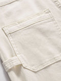 Men's Slim Straight Jeans with Snap Detail - Velora Luxury Fashion