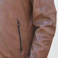 Men's Snap Collar Leather Jacket - Velora Luxury Fashion