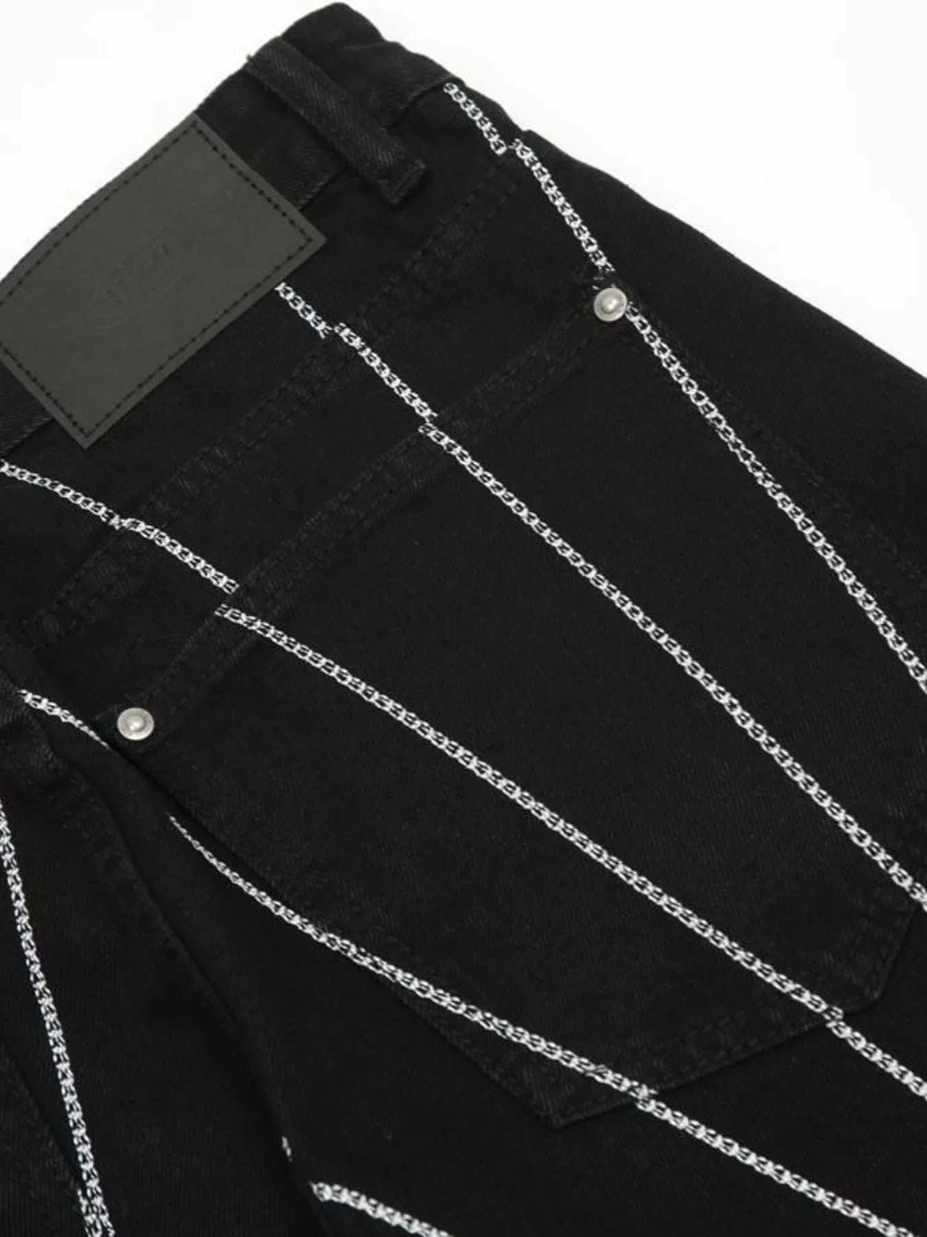 Men's Spider Web Embroidered Flared Jeans - Velora Luxury Fashion