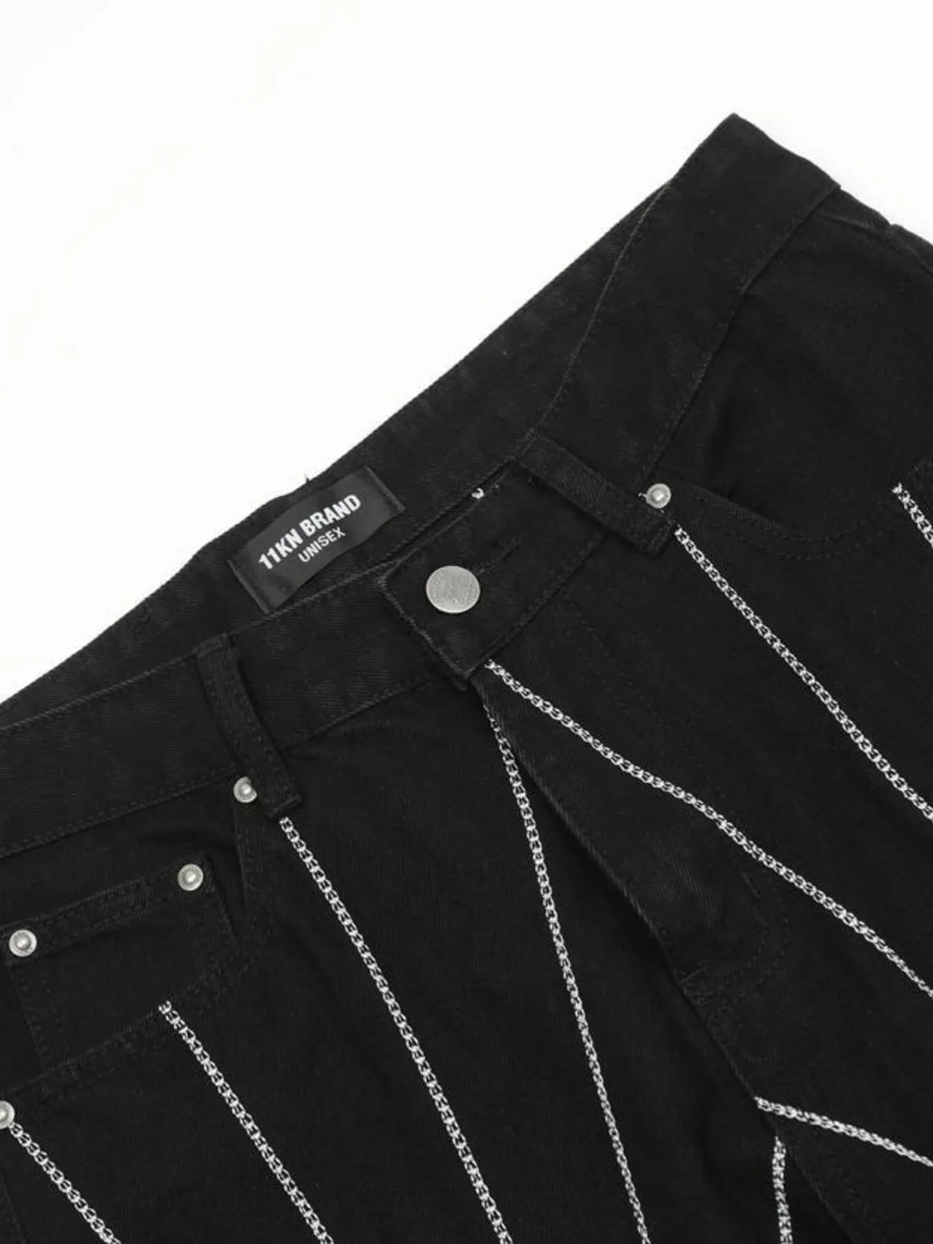 Men's Spider Web Embroidered Flared Jeans - Velora Luxury Fashion