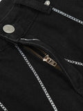 Men's Spider Web Embroidered Flared Jeans - Velora Luxury Fashion
