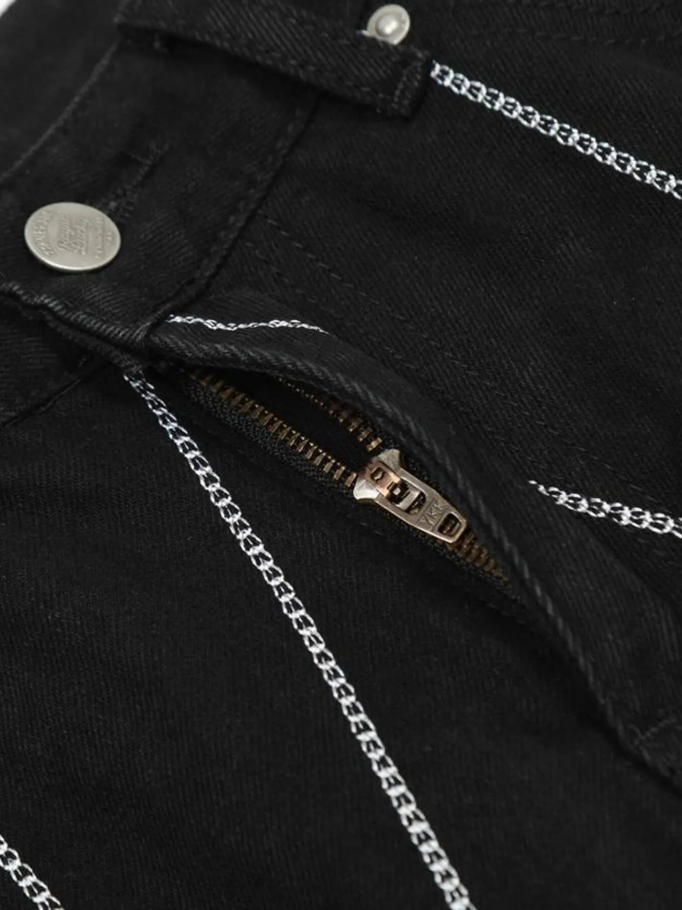 Men's Spider Web Embroidered Flared Jeans - Velora Luxury Fashion