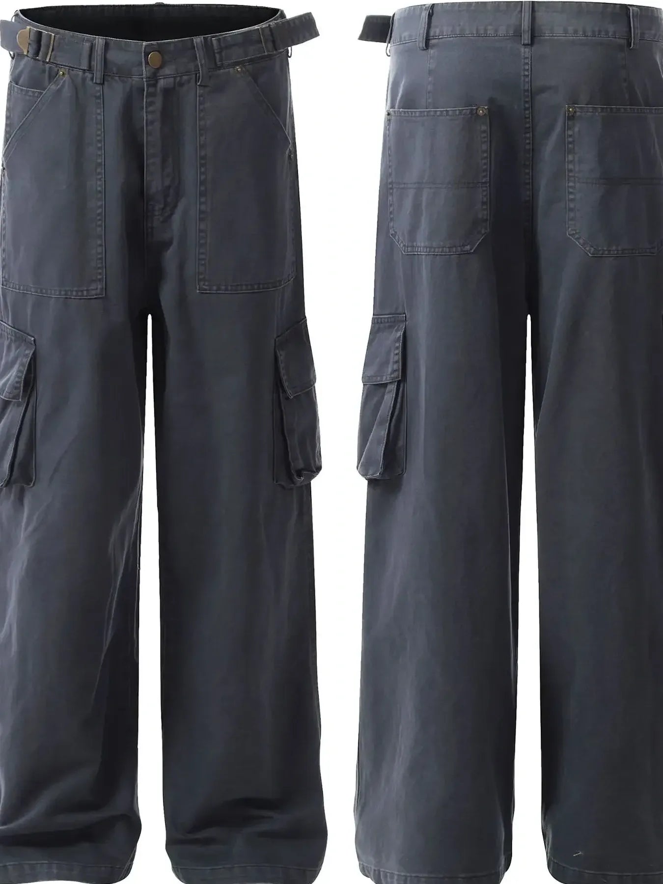 Men's Straight Cargo Pants with Multiple Pockets - Velora Luxury Fashion
