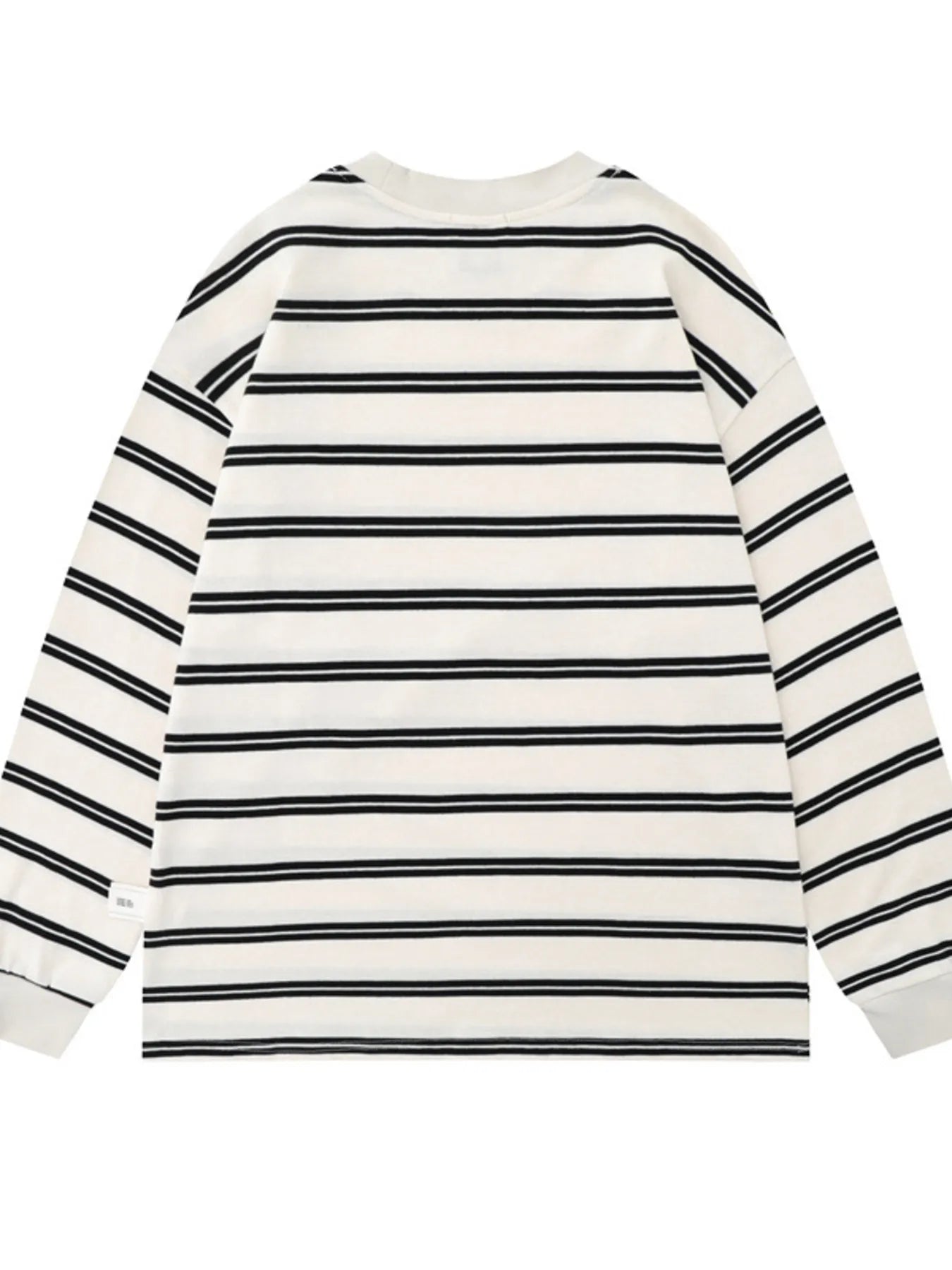 Men's Striped Round Neck Long Sleeve T-Shirt - Velora Luxury Fashion