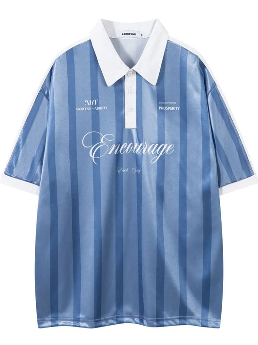 Men's Striped Short Sleeve Polo - Velora Luxury Fashion