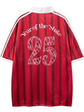 Men's Striped Short Sleeve Polo - Velora Luxury Fashion
