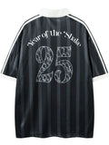 Men's Striped Short Sleeve Polo - Velora Luxury Fashion