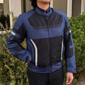 Men's Textile Motorcycle Jacket. Protective Armor, Reflective Strips & Multiple Pockets - Velora Luxury Fashion